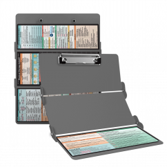WhiteCoat Clipboard® Trifold - Silver Physical Therapy Edition